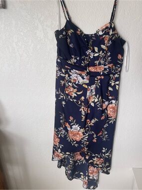 Lulus My Favorite Day Navy Floral Dress